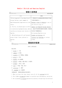 2021版高考英语一轮复习 Module 1 British and American Englis