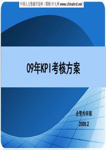 某企业09年KPI方案.