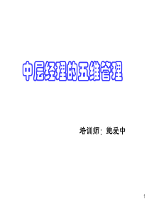 中层经理的五维管理（PPT 45页）