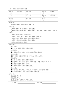 财务助理岗位说明书编写范本