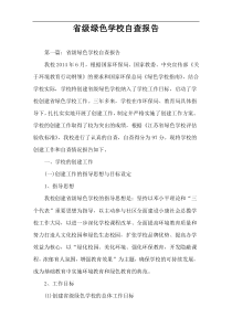 省级绿色学校自查报告