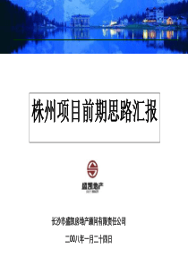 湖南株洲某房地产项目策划思路汇报