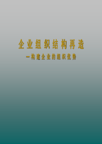 企业组织结构再造—构建企业的组织优势