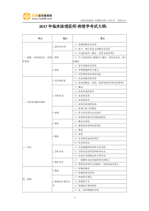 2017年临床助理医师《病理学》考试大纲