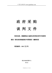 民用机场可行性研究报告(机场地面部分可研报告)编制招投标书范本