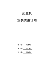 起重机安装质量计划(20120049).