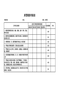 库管绩效考核表