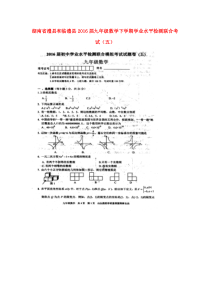 湖南省澧县和临澧县2016届九年级数学下学期学业水平检测联合考试(五)(扫描版)