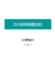 公司组织结构调整建议报告(新)