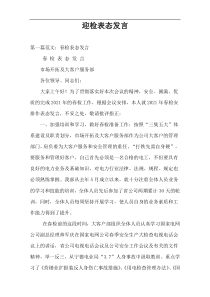 迎检表态发言