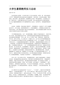 大学生暑期教师实习总结.