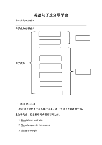 英语句子成分导学案