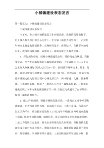 小城镇建设表态发言