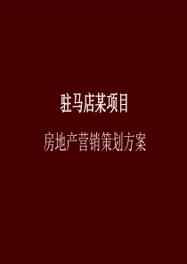 驻马店某项目策划方案。地产