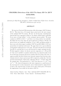 CHANDRA Detection of the AM CVn binary ES Cet (KUV