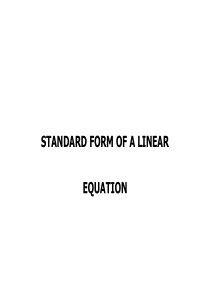 Standard-Form-of-Linear-Equation