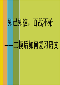 高考语文复习指导专题讲座