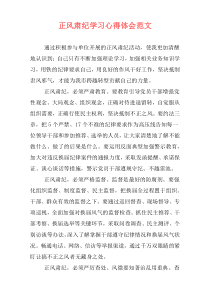 正风肃纪学习心得体会范文