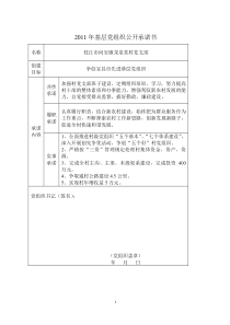 基层党组织公开承诺书