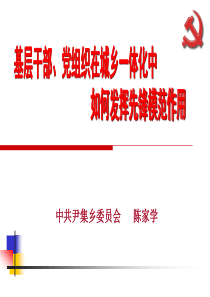 基层干部、党组织在城乡一体化如何发挥先锋模范作用