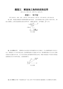 2020年湖南中考数学复习题型三--解直角三角形的实际应用