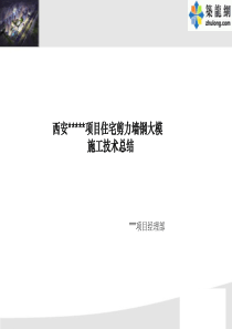 [陕西]住宅楼剪力墙大钢模施工技术总结(PPT)