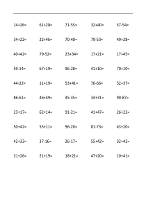 100以内两位数加减法1000道