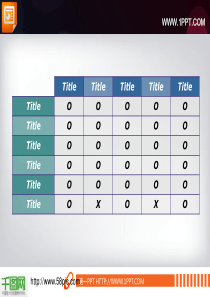平面淡雅PPT表格素材