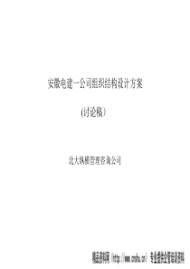 安徽电建一公司组织结构设计方案(PPT90页)