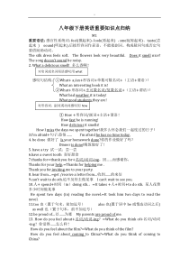 八年级下册英语重要学习知识资料点归纳