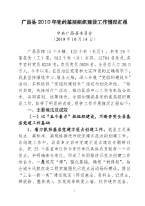 广昌县XXXX年党的基层组织建设工作情况汇报