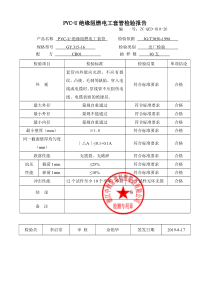 PVC穿线管检验报告(D16-315)