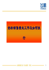 奶粉行业重点工作及如何执行（PPT59页)