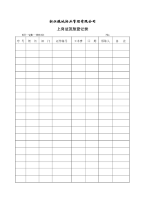 【房地产】上岗证发放登记表