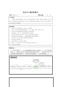 技术中心组织说明书