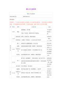 婚礼流程及费用清单