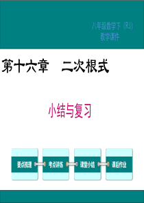 人教版数学八年级下册第十六章-小结与复习