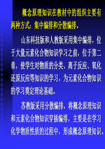 概念原理知识在教材中的组织主要有两种方式集中编排和...