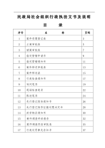 民政局社会组织执法文书模板（DOC72页）