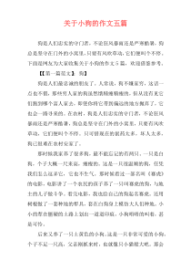 关于小狗的作文五篇