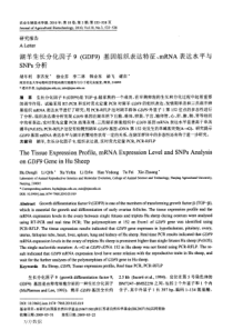 湖羊生长分化因子9(GDF9)基因组织表达特征、mRNA表达水平与SNPs分析