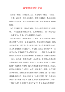 真情就在我的身边