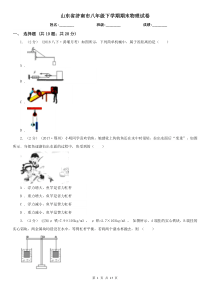 山东省济南市八年级下学期期末物理试卷-