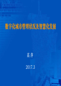 数字化城市管理状况及智慧化发展201703(武汉)-高萍