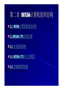 第2章IBM PC计算机组织