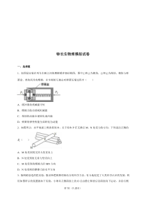 中考特长生物理模拟卷