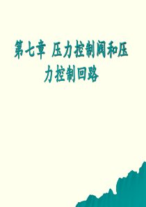 第七章压力控制阀及压力控制回路培训