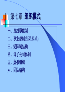 第7章组织模式