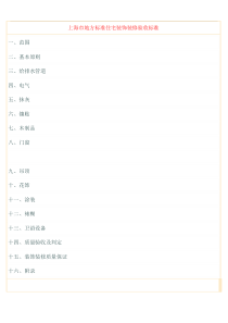 上海市地方标准住宅装饰装修验收标准(1)