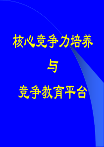 核心竞争力培养与竞争教育平台（ppt 159页）